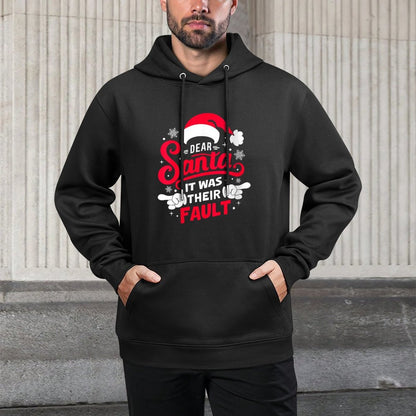 Dear Santa It Was Their Fault Naughty Or Nice Christmas List Machine Washable Hoodie