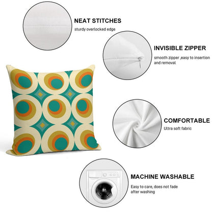 Mid-Century Modern Splash Soft Warmth Comfort Throw Pillow