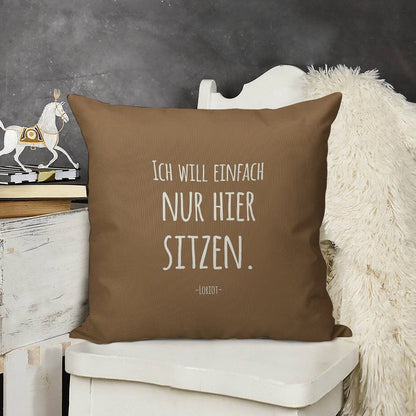 Sayings by Loriot Linen Throw Pillow Cover