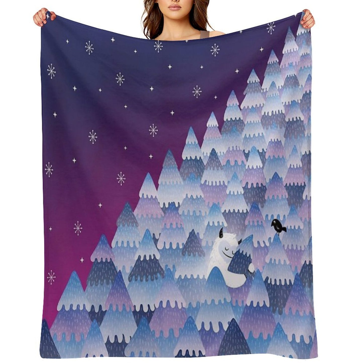 Tree Hugger (Night Version) Throw Blanket