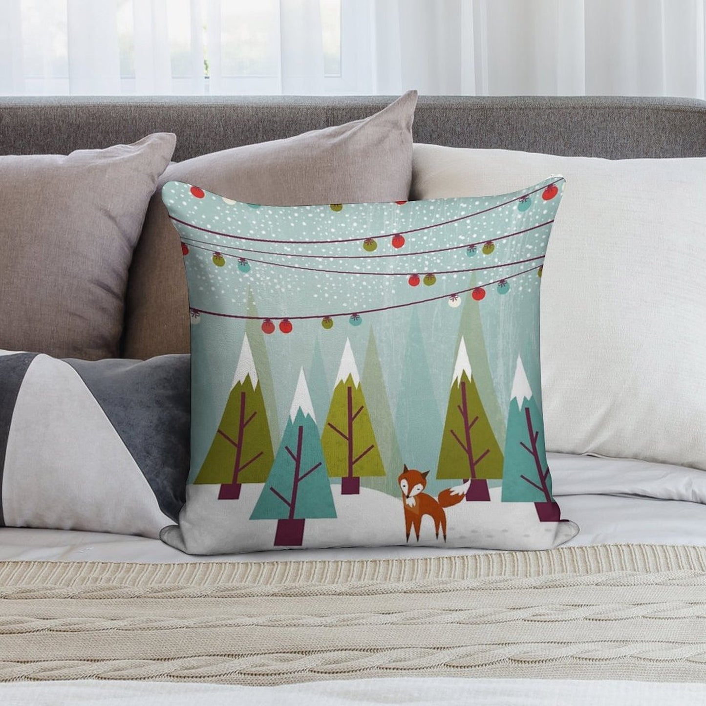 Winter Soft Anti-Pilling Throw Pillow