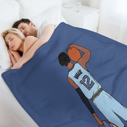 Ja Morant And The Rim Throw Blanket