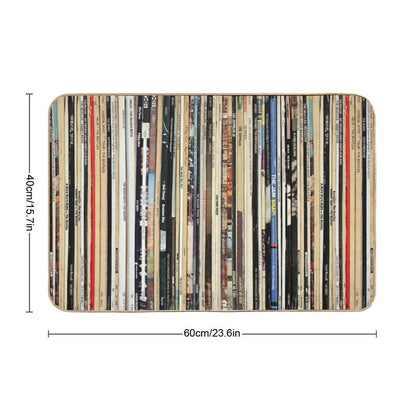 Classic Rock Vinyl Records Bath Mat