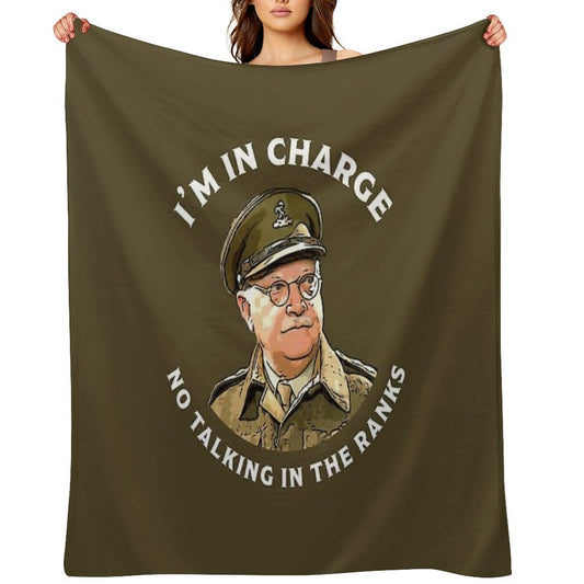 Dad's Army -  Captain Mainwaring - British Nostalgia - Dad's Army Tshirts  - Comedy Classic Gifts Throw Blanket