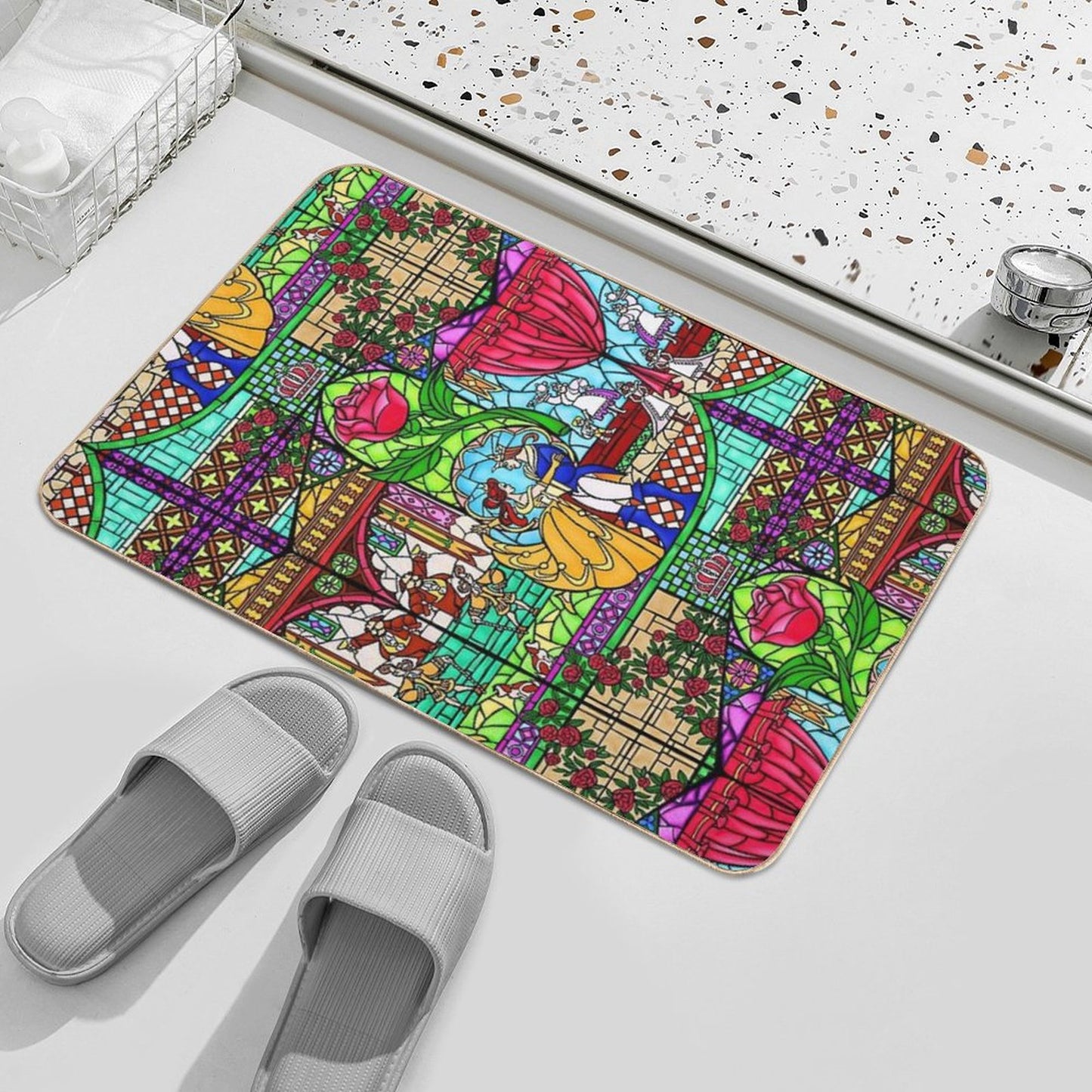 Patterns of The Stained Glass Window Bath Mat