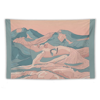 I Saw Her Face In The Mountains Tapestry