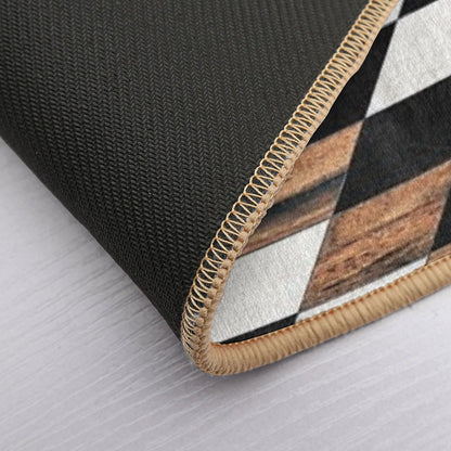 Urban Tribal Pattern No.13 - Aztec - Concrete And Wood Bath Mat