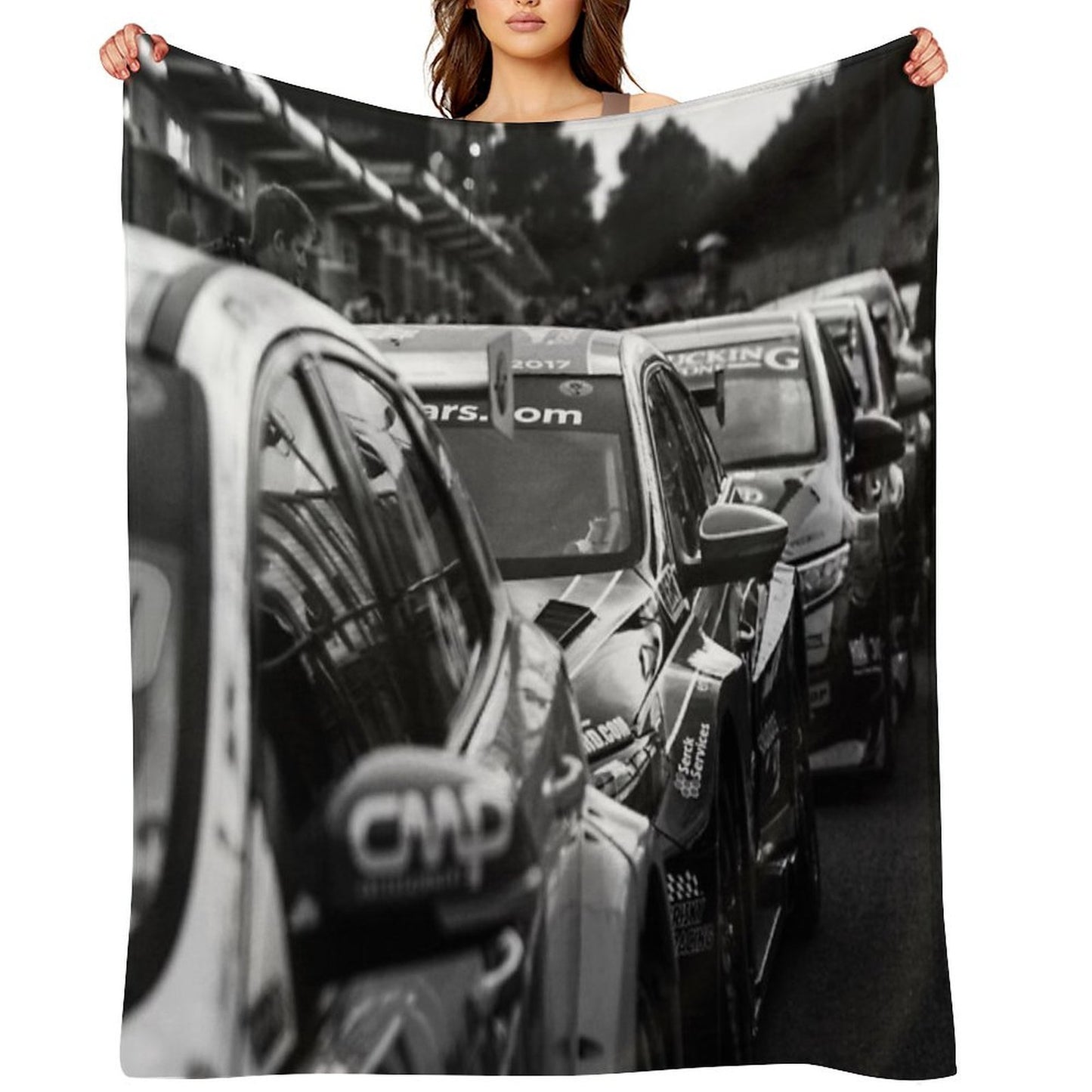 BTCC British Touring Car Lineup Throw Blanket