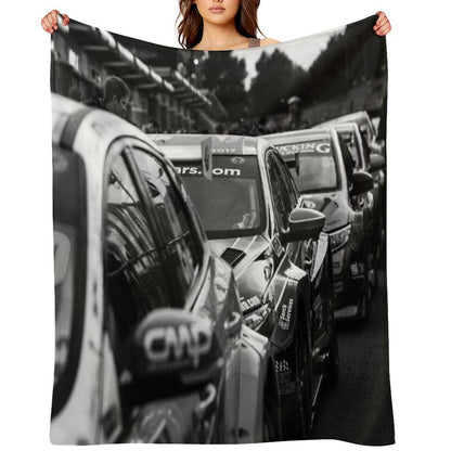 BTCC British Touring Car Lineup Throw Blanket
