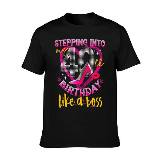 Womens Birthdays for Women 40th Birthday 40 Year Old Lady  Wrinkle-resistant T-Shirt