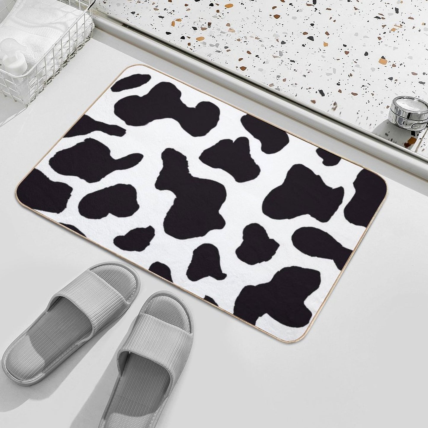 Cow Print Bath Mat
