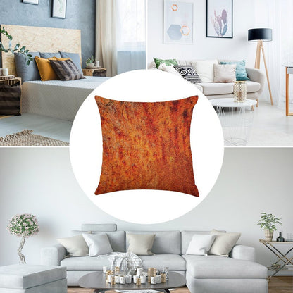 Burnt Orange Linen Throw Pillow Cover