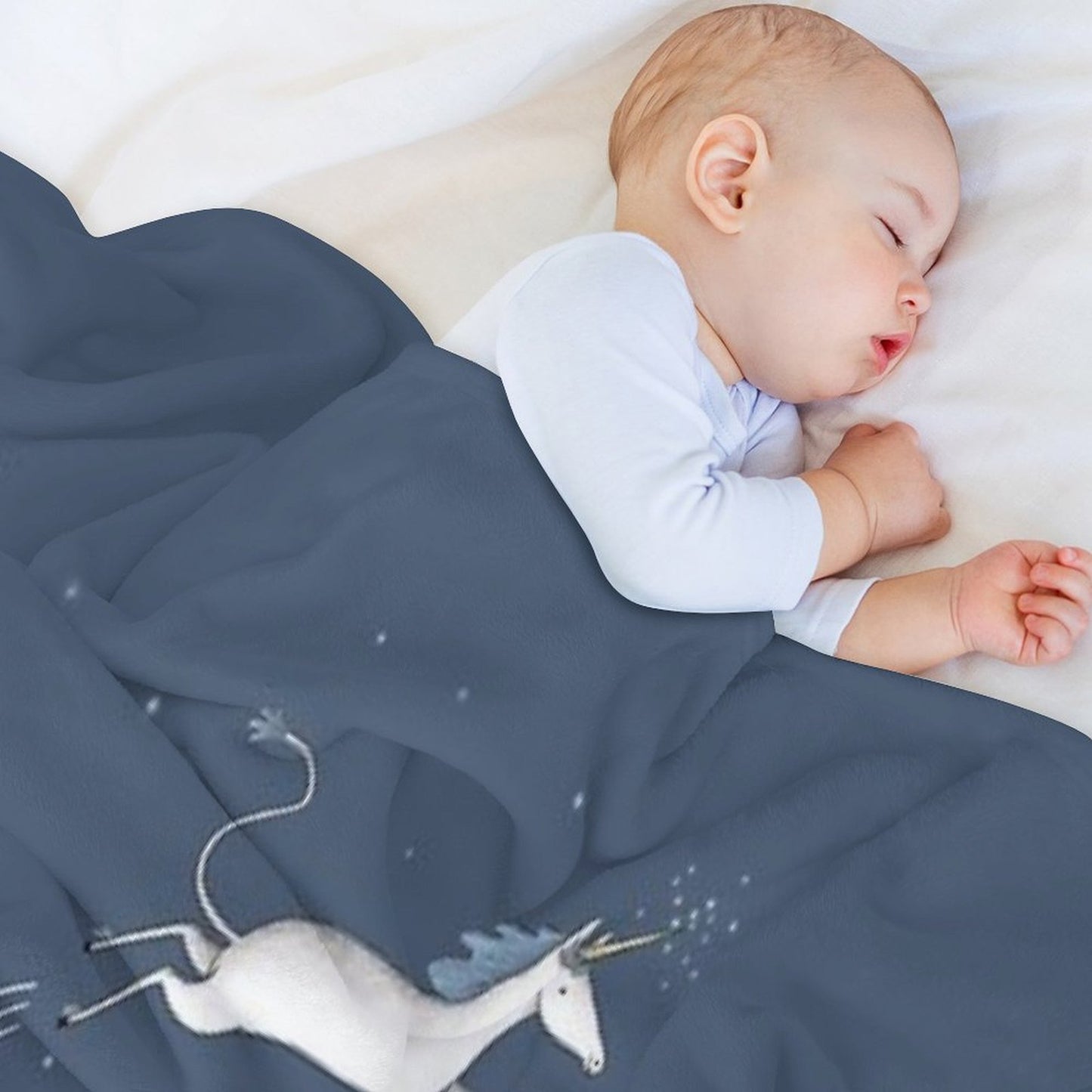 Over The Moon-icorn Throw Blanket