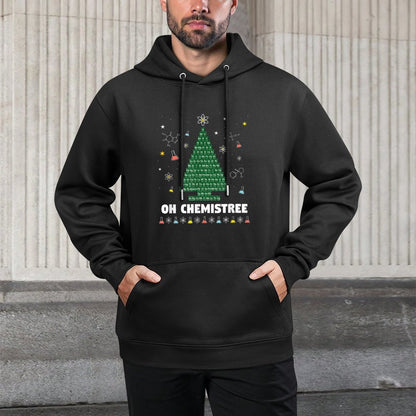 OH CHEMISTREE Periodic Table Chemistry Christmas Tree Durable Construction Hoodie
