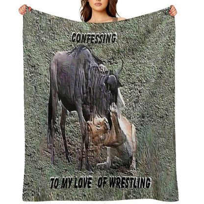 Wrestling For Life Throw Blanket