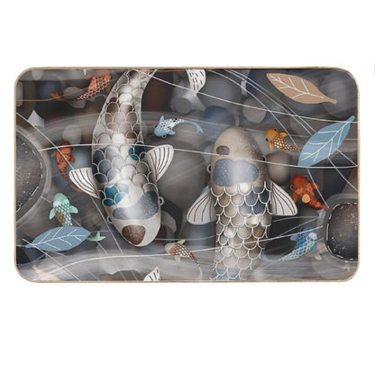 Koi Fish Pond Bath Mat