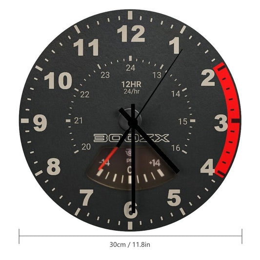 300zx Speedometer  Tachometer Style Clock. (logo) Wall Clock