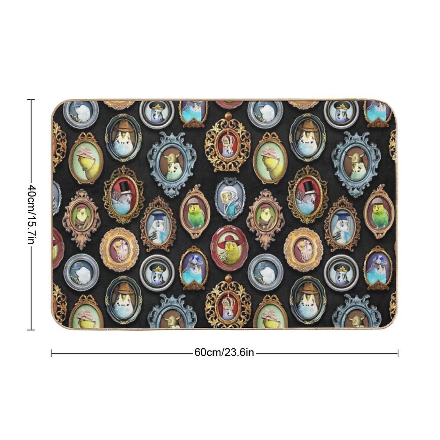Budgies in Hats  Pet-Safe Bath Mat