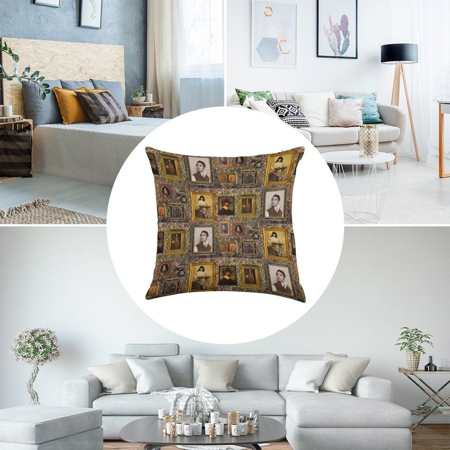 What We Do in The Shadows Gallery Linen Throw Pillow Cover