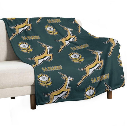SA Rugby - Vintage Springbok Logo Throw Blanket