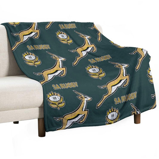 SA Rugby - Vintage Springbok Logo Throw Blanket