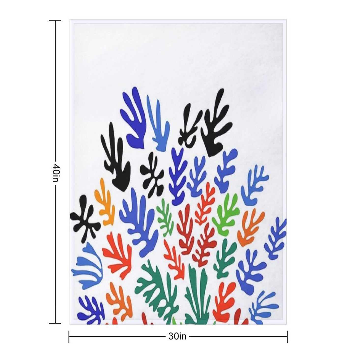 Matisse Floral Pattern #1 Throw Blanket