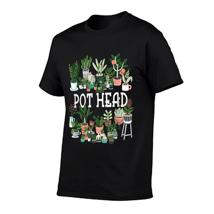 Plant Lover And Gardener Pot Head Succulent T-Shirt
