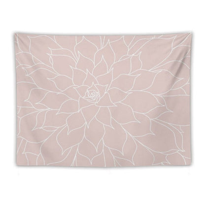 Blush Pink Succulent Tapestry