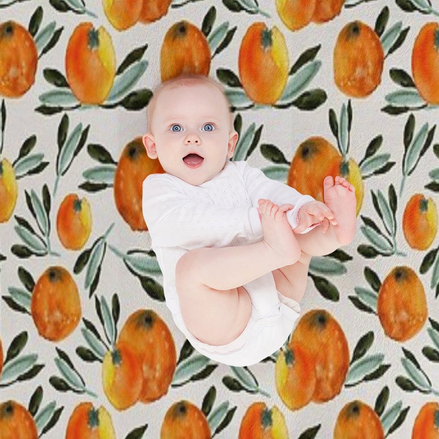 Sunny Orange Throw Blanket