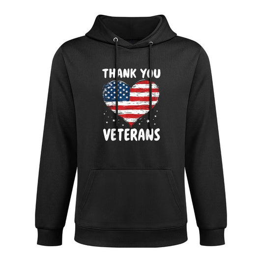 Thank You Veterans Day Patriotic American for Girls Adjustable Hood Hoodie
