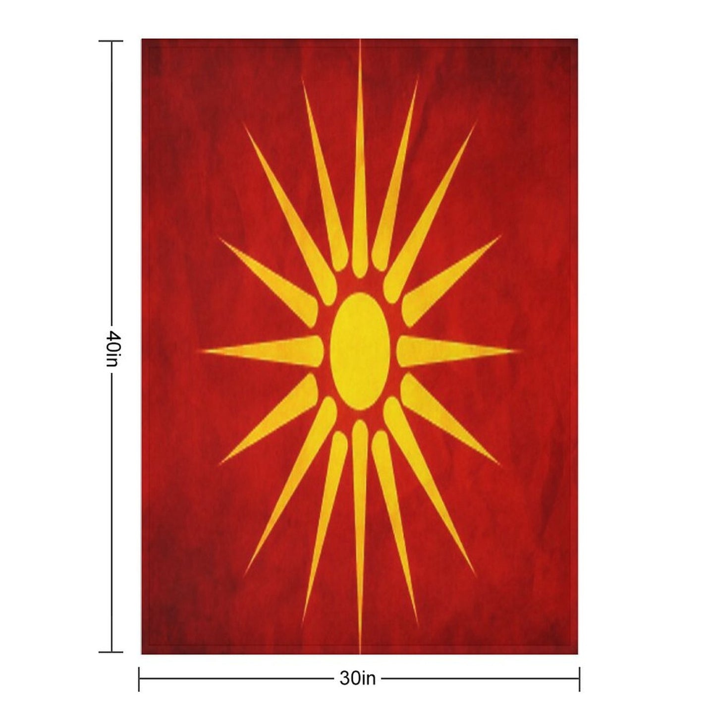 Macedonia  Macedonian Flag  National Flag of Macedonia Throw Blanket