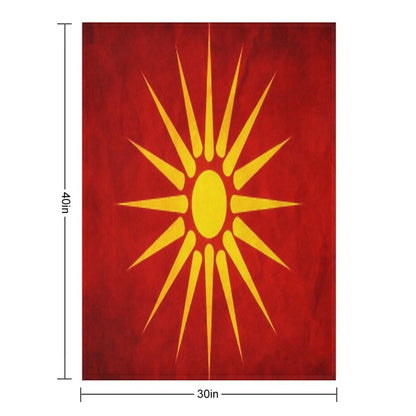 Macedonia  Macedonian Flag  National Flag of Macedonia Throw Blanket