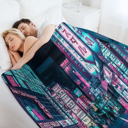 Tokyo - A Neon Wonderland Throw Blanket