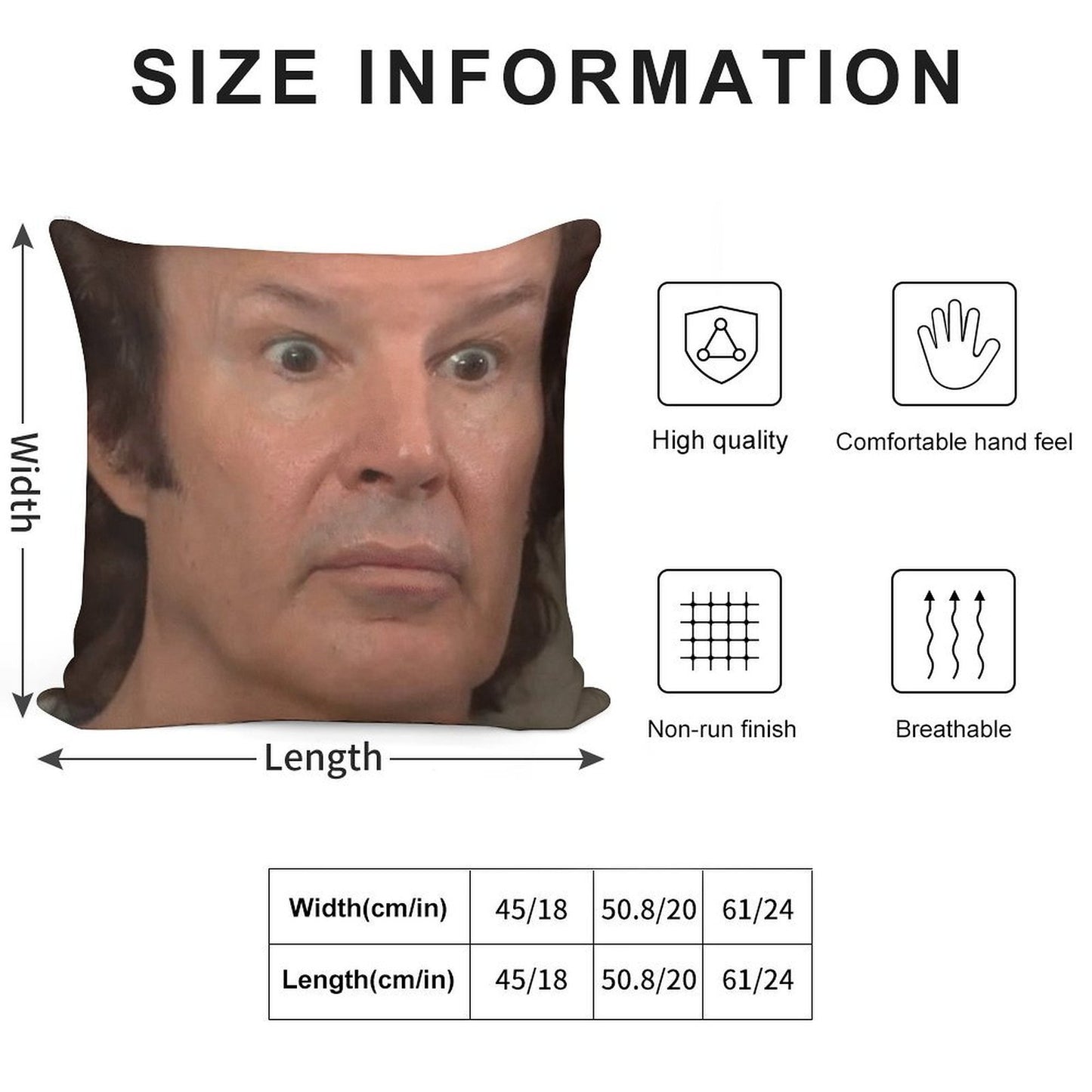 ASTONISHED BREEN - NEIL BREEN - Breen's Corrupt Merchandise - Funny Sticker Funny T-shirt Soft Easy Maintenance Throw Pillow