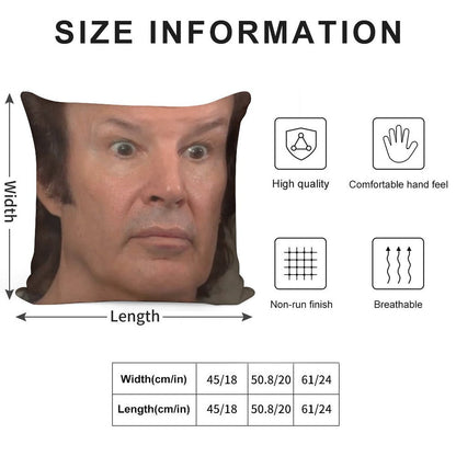 ASTONISHED BREEN - NEIL BREEN - Breen's Corrupt Merchandise - Funny Sticker Funny T-shirt Soft Easy Maintenance Throw Pillow