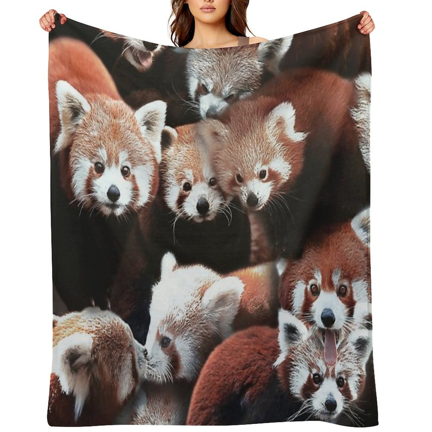 Red Pandas Throw Blanket