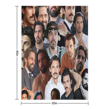 Milo Ventimiglia Photo Collage Throw Blanket