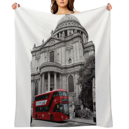 London Street Photography Print Throw Blanket