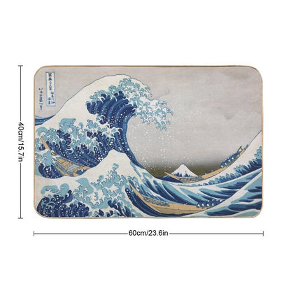 Under The Wave Off Kanagawa - The Great Wave - Katsushika Hokusai Bath Mat