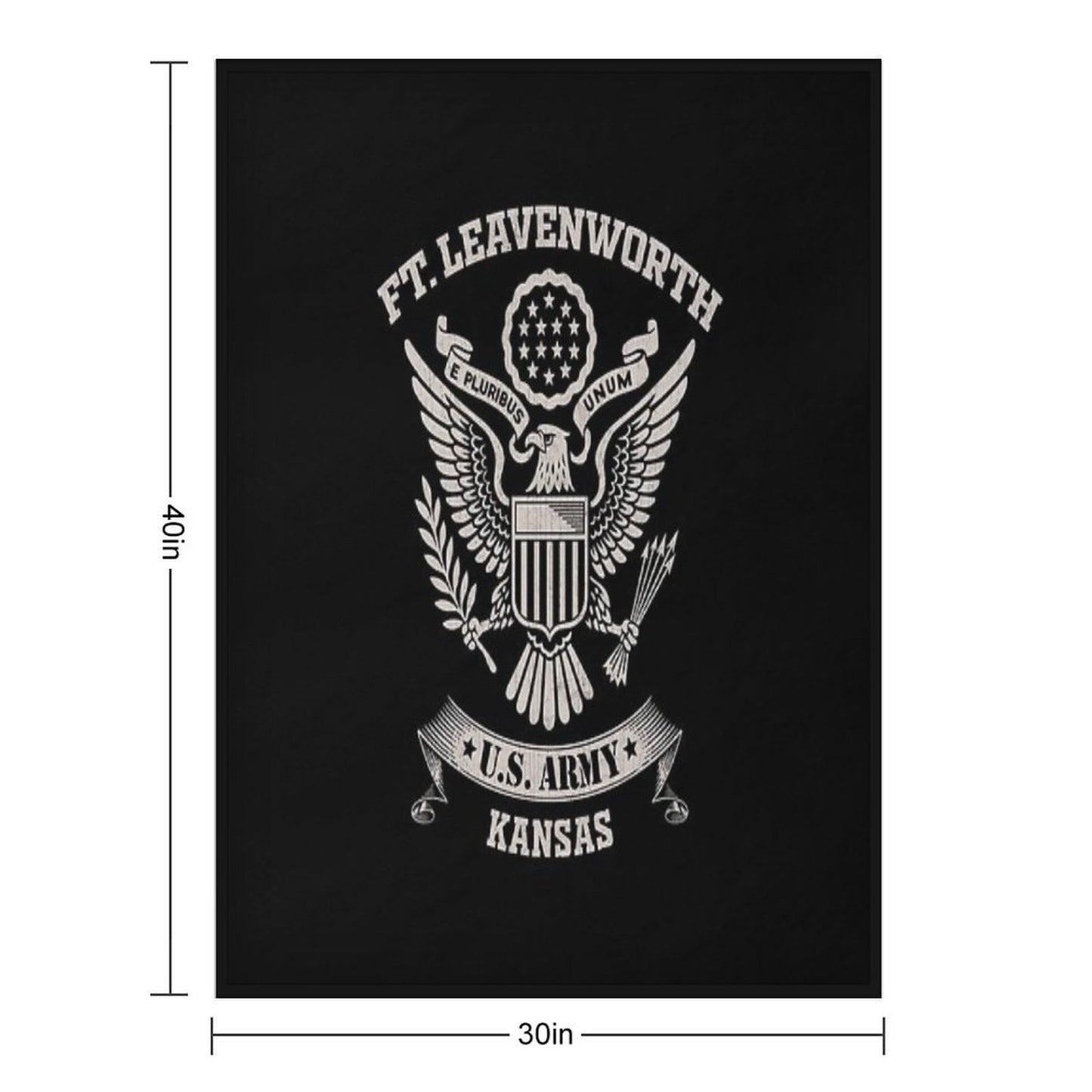 Fort Leavenworth Kansas US Army Base Tribute Throw Blanket