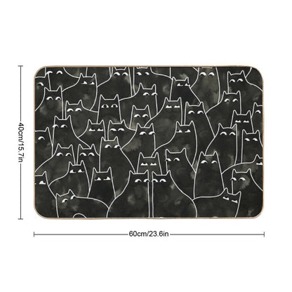 Suspicious Cats Bath Mat