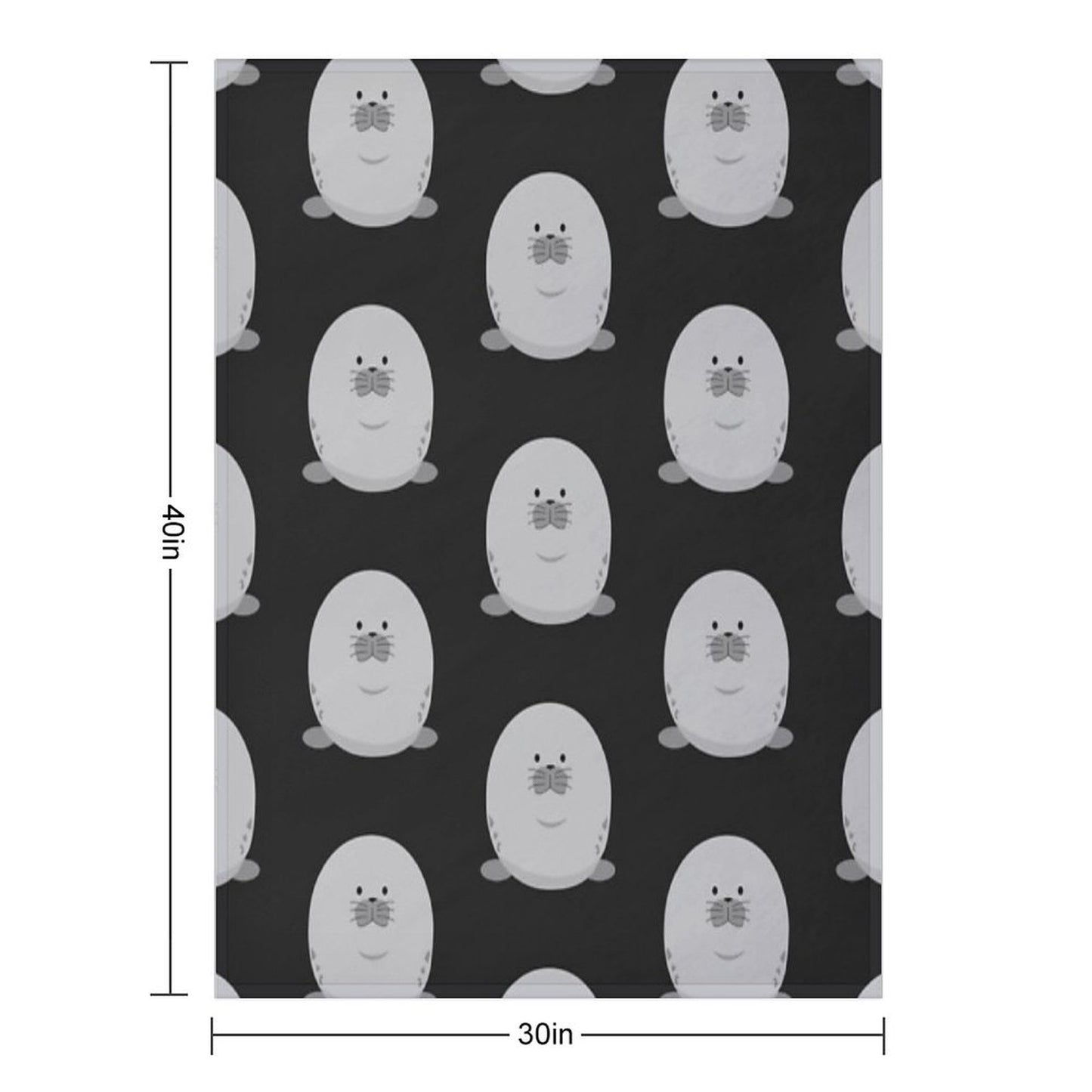 Cute Chonky Seal Throw Blanket