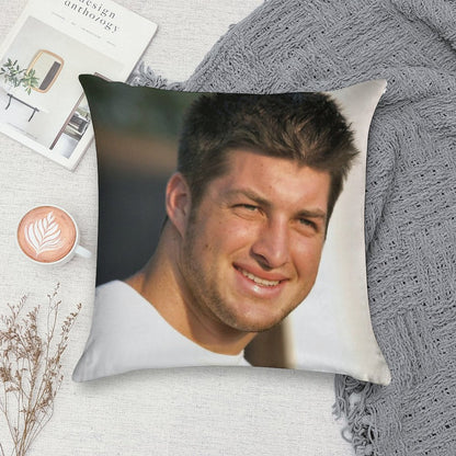 Tim Tebow Soft Hidden Zipper Throw Pillow