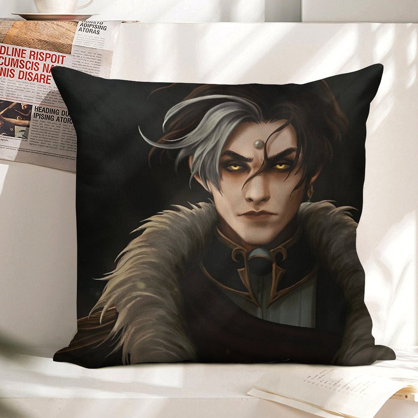 Emperor Linen Throw Pillow Cover