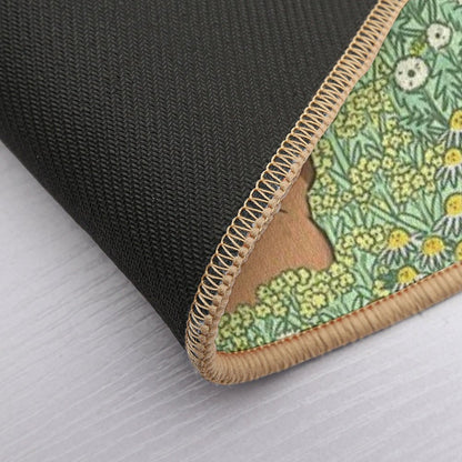 Capybaras Meadow in Green And Yellow Bath Mat