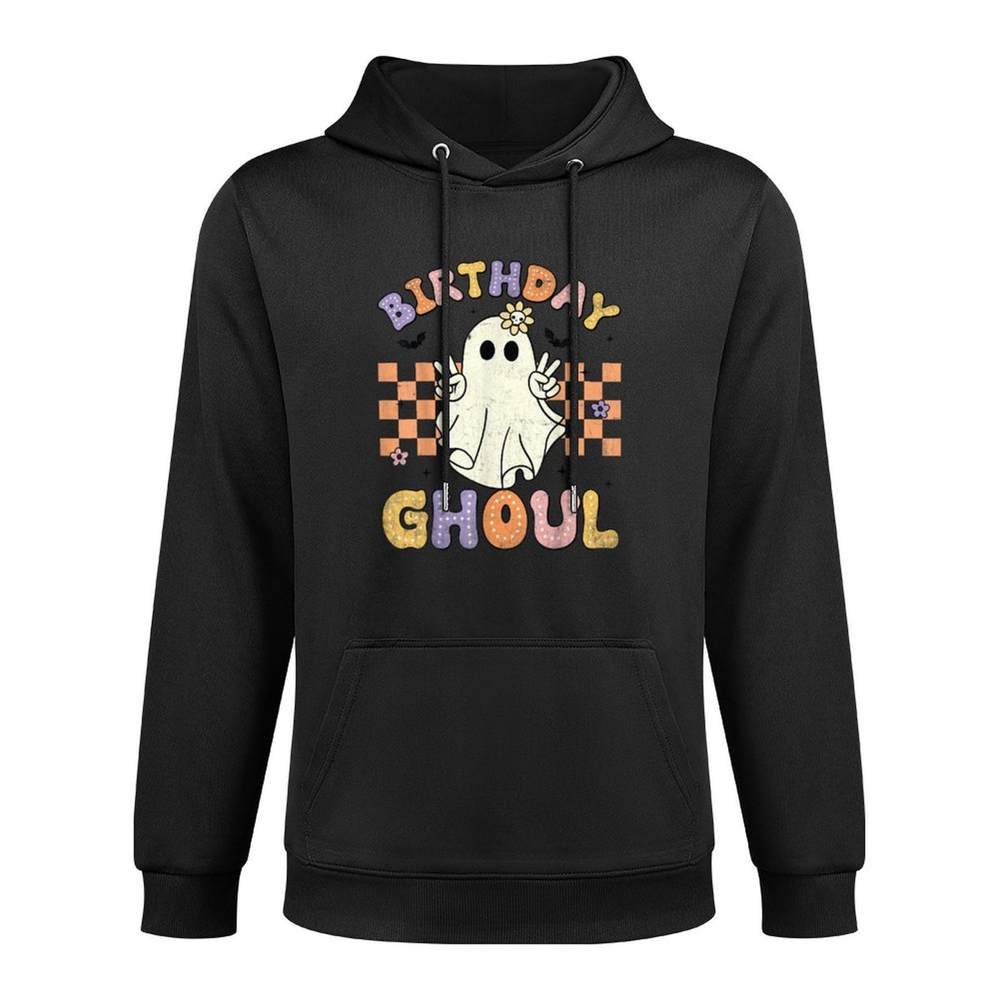 Birthday Ghoul Ghost Groovy Funny Halloween Birthday Party Casual Wear Hoodie
