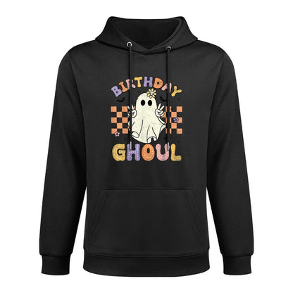 Birthday Ghoul Ghost Groovy Funny Halloween Birthday Party Casual Wear Hoodie