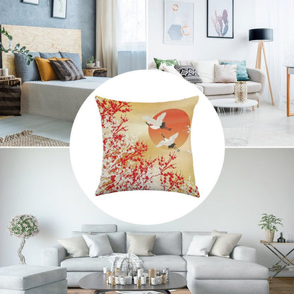 Japan 2 Linen Throw Pillow Cover