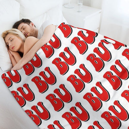 BU Boston University Throw Blanket