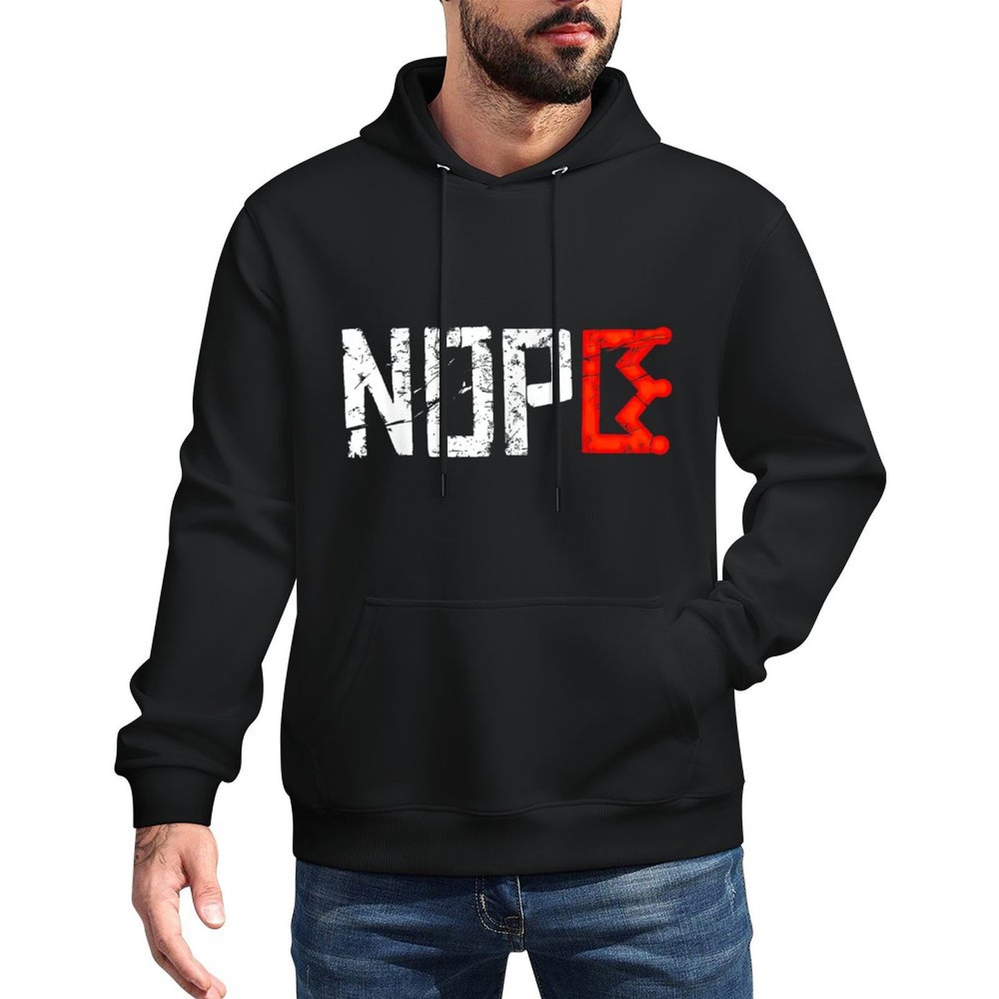 No Kings Nope Protest Sign Horizontal Colorfast Hoodie